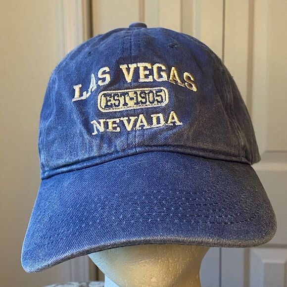 LAS Vegas Denim Hat Est 1905 Nevada Blue 100% Cotton OS - Picture 1 of 6